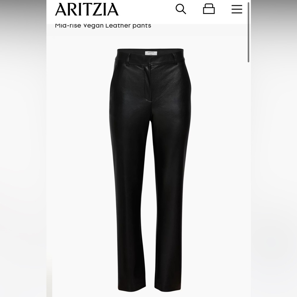 ARITZIA babaton command faux leather pant